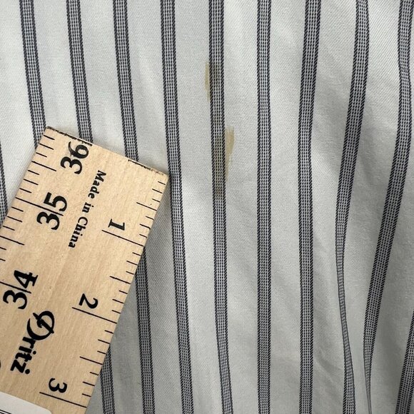 Abercrombie & Fitch Performance Button-Up Shirt Light Blue Stripe XXL Wrinkle - Picture 2 of 9
